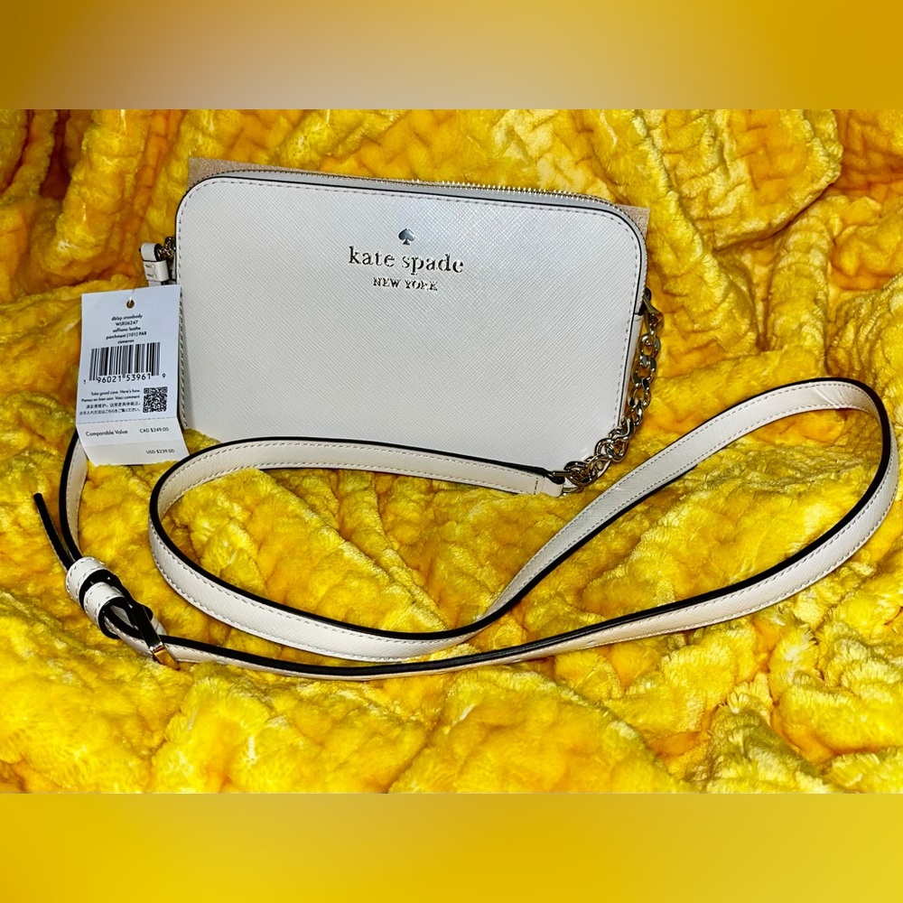Kate Spade off-white double zip crossbody